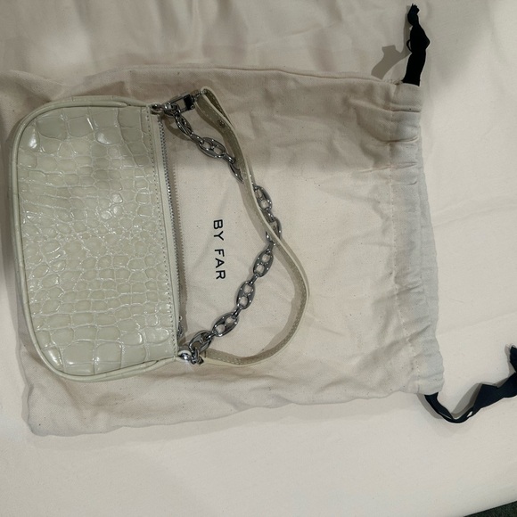 By Far Mini Rachel - Croc-Embossed Women's Bag - Picture 6 of 6